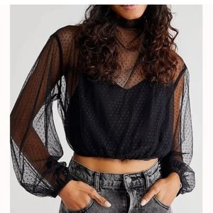 Free people ellie mesh long sleeve